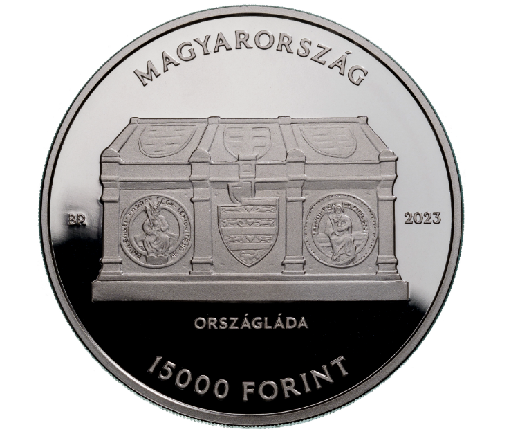 A magyar levéltár alapításának 300. évfordulója tiszteletére Magyar Nemzeti Levéltár megnevezésű 15 ezer forint névértékű ezüst és 3000 forint névértékű színesfém emlékérme egyike.