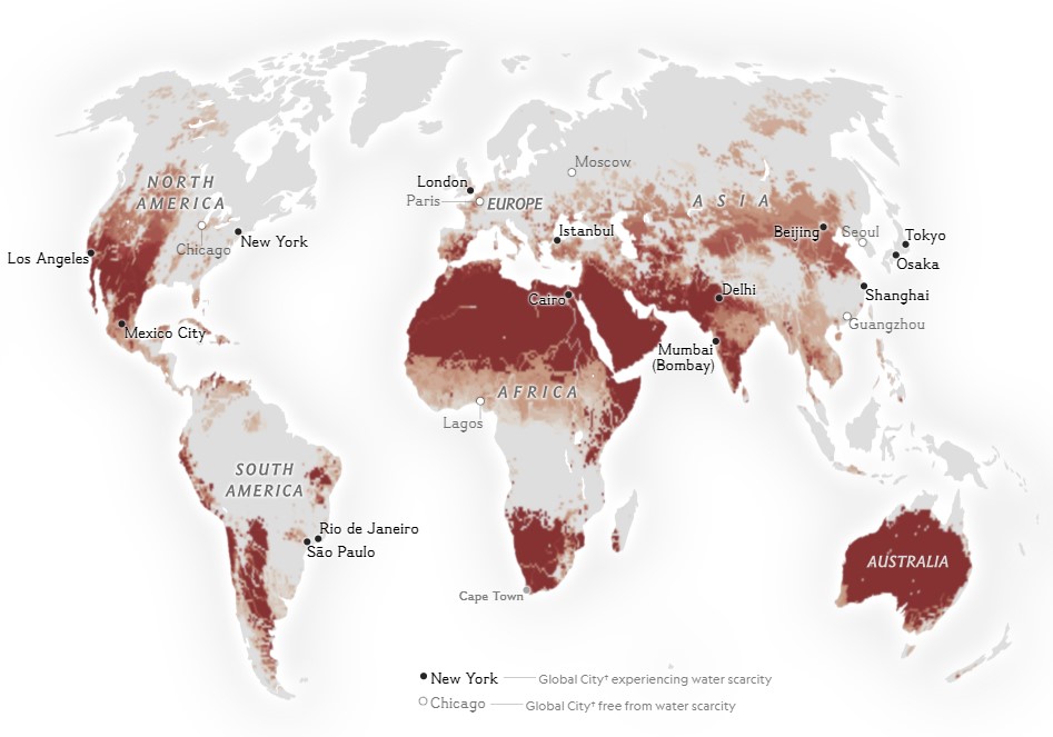 A legvízhiányosabb területek a világon