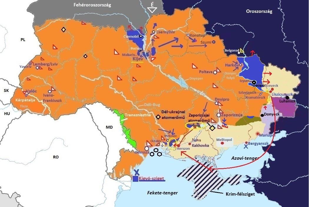 Az ukrán hadsereg a nap folyamán öt Donyeck megyei településnél verte vissza orosz csapatok rohamműveleteit.