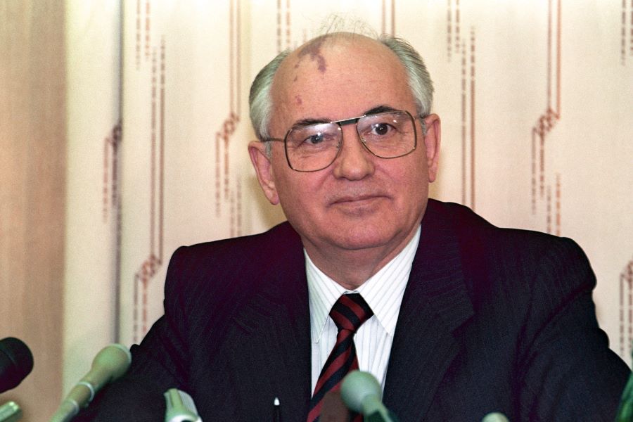 1992. április 24-én Moszkvában készített kép Mihail Gorbacsovról, az egykori Szovjetunió utolsó elnökéről. (MTI/EPA)
